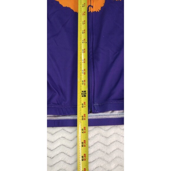 Clemson Tiigers XL Cycling Jersey Orange White Full Zip Pockets Reflector SEE - Picture 10 of 11